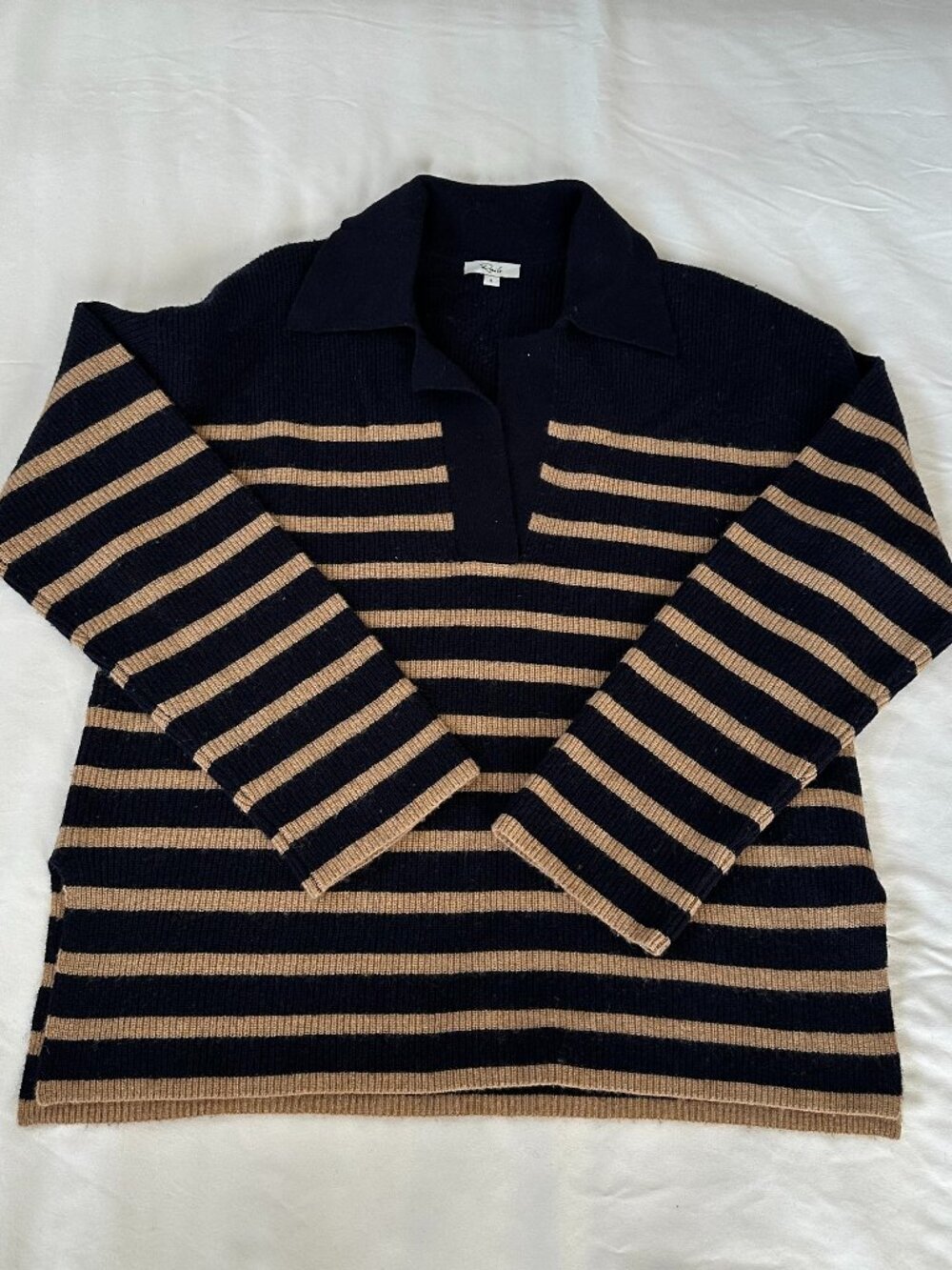 Rails Harris Striped Polo-style Sweater Sz S